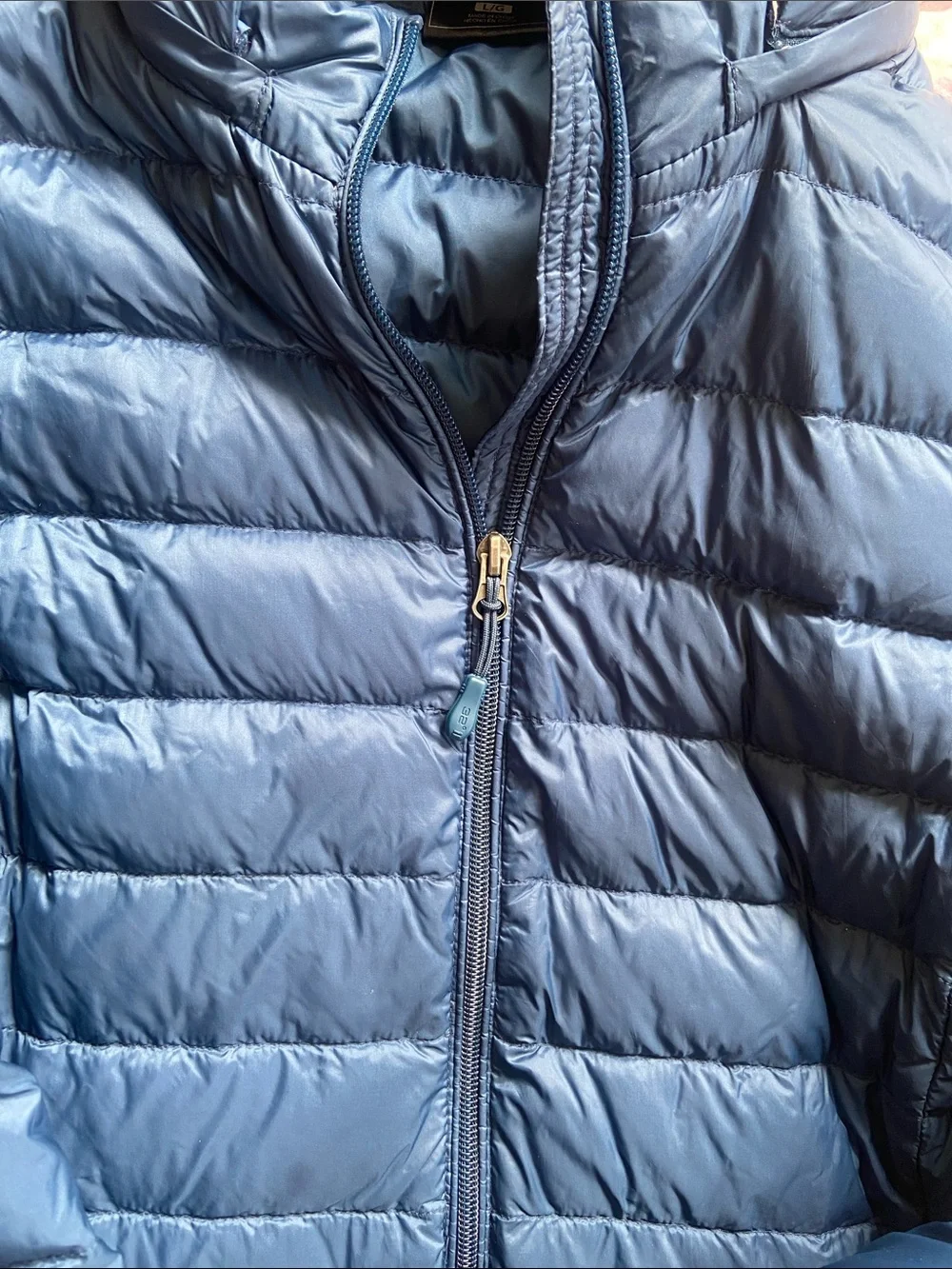32 Degrees Dark Teal Quilted Hooded Puffer Jacket L